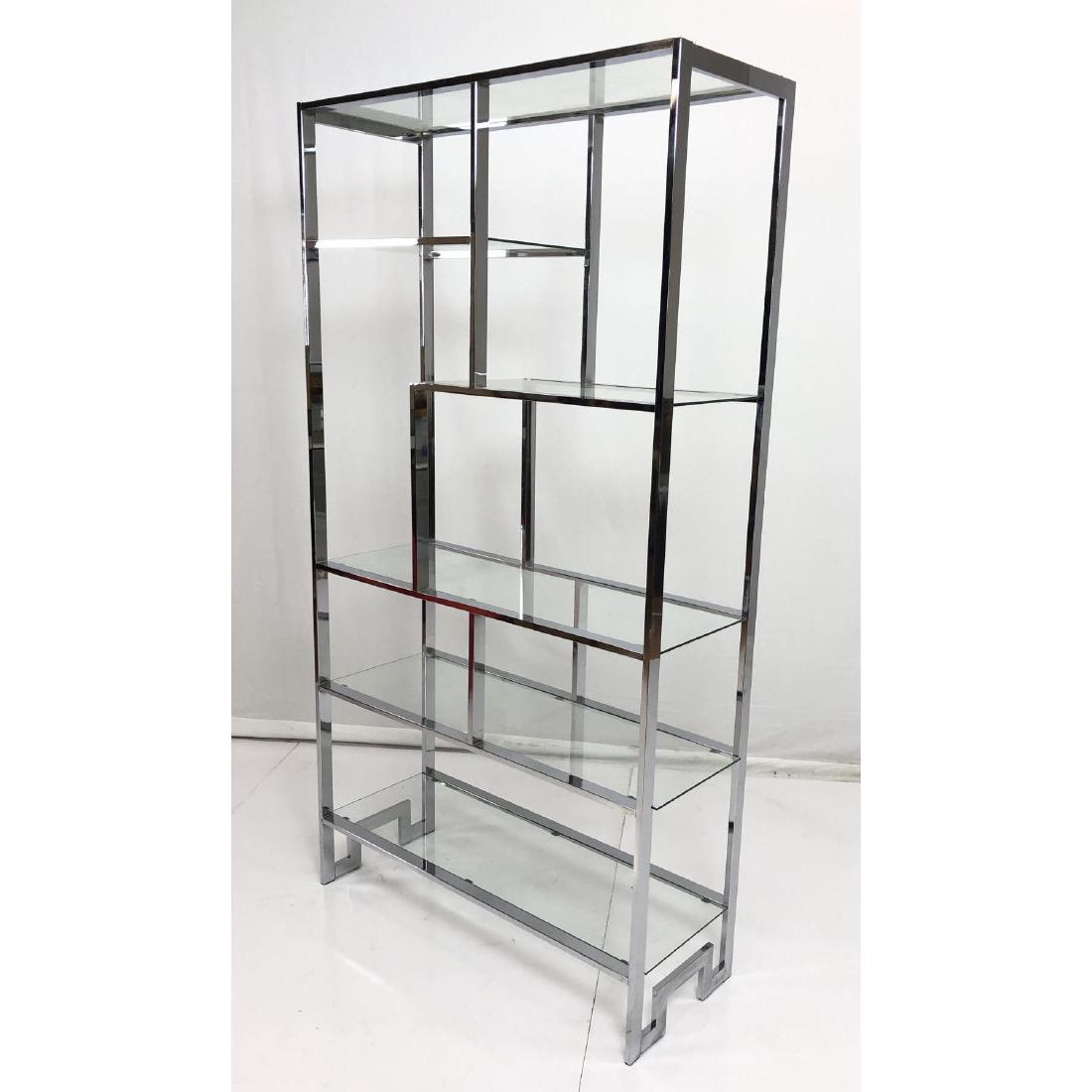 Milo Baughman Chrome Glass Etagere. Modernist dis (1 of 7)