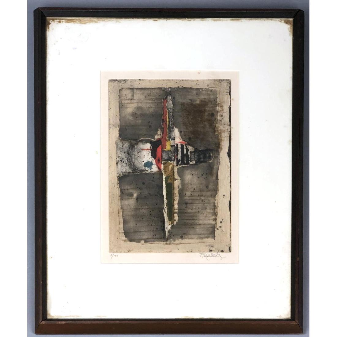 JOHNNY FRIEDLAENDER Signed Modernist Abstract Pri (1 of 8)