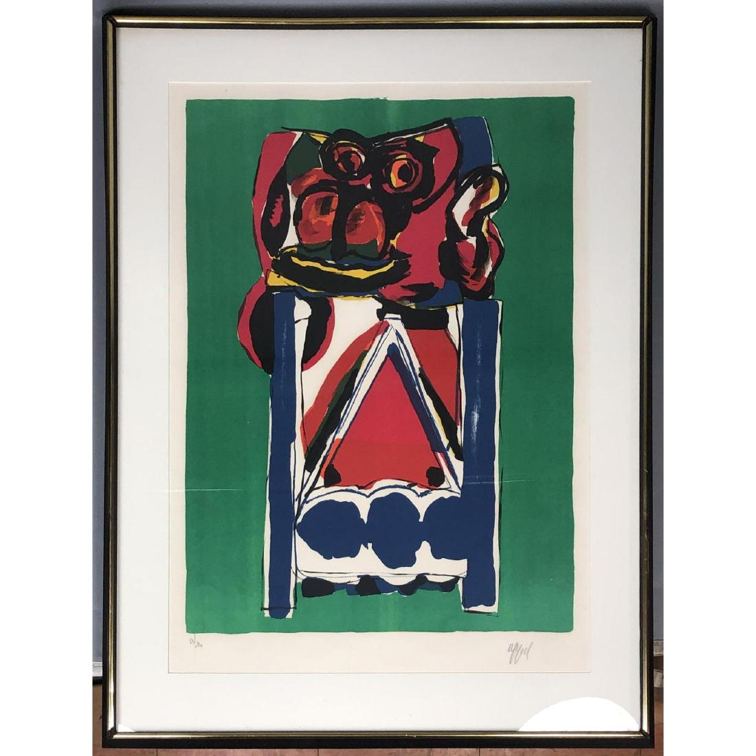 KAREL APPEL Modernist Figural Signed Print. "Jule (1 of 11)