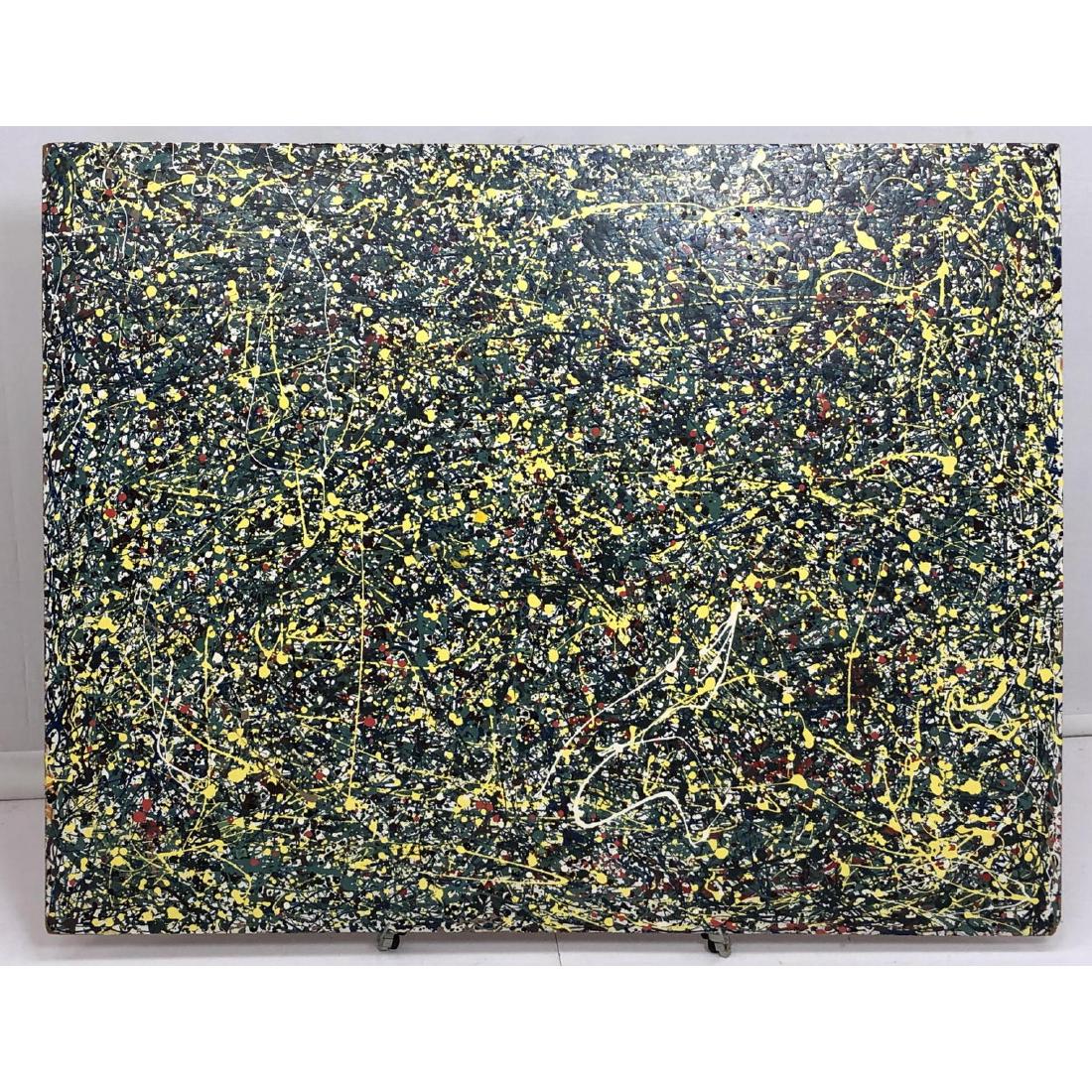 Pollock inspired Large Acrylic Drip Painting. Col (1 of 10)