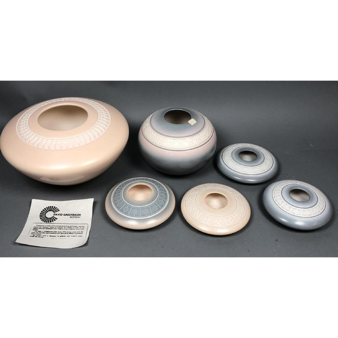 6pc DAVID GREENBAUM American Studio Pottery Vases (1 of 4)