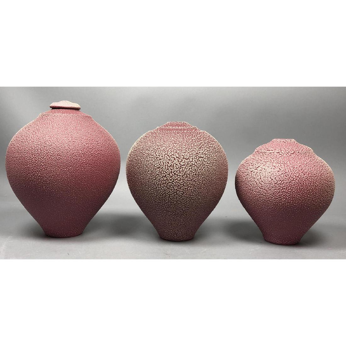 3pc SHIRLEY KEYS American Studio Pottery Signed V (1 of 9)