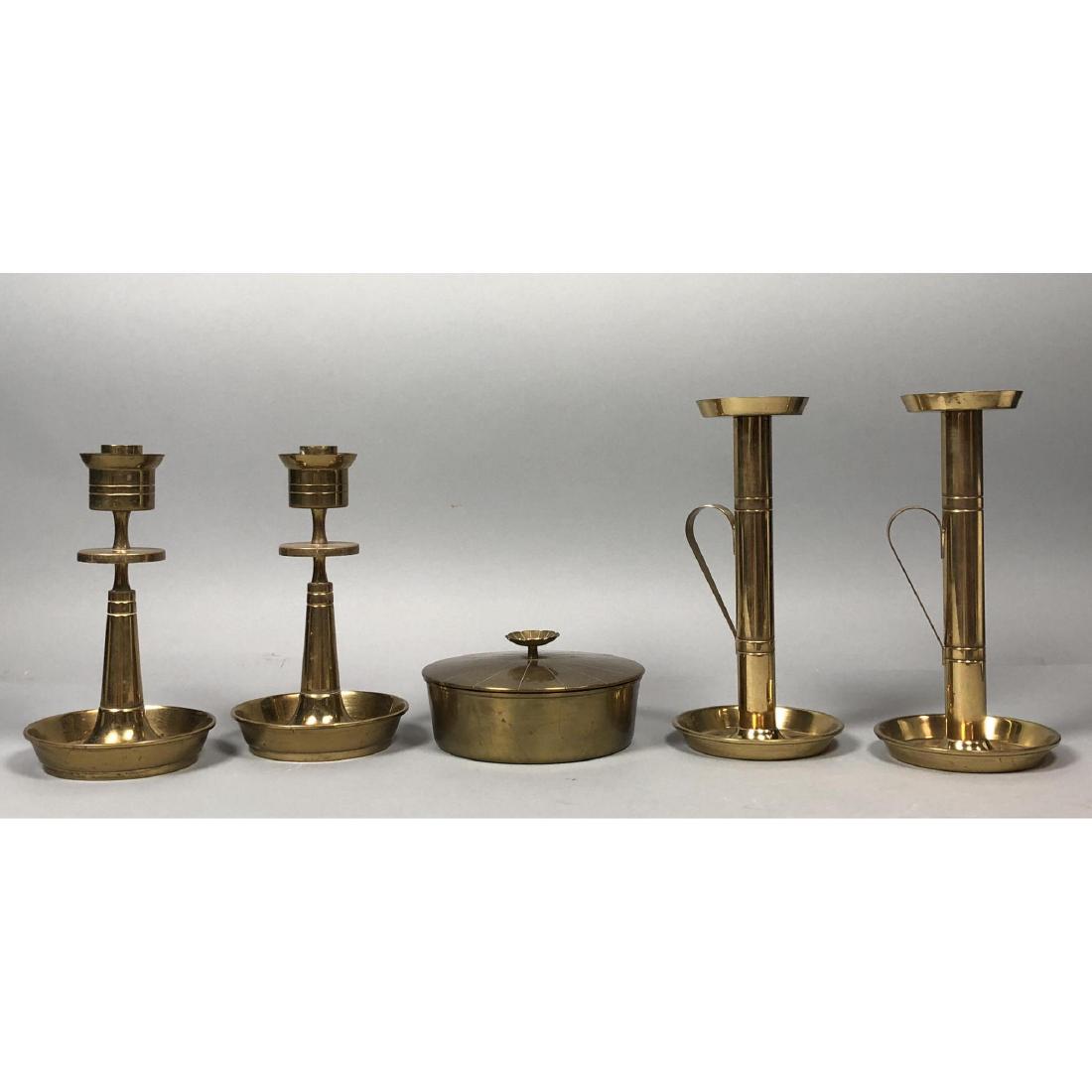 5pc TOMMI PARZINGER Modern Brass Tableware. Pr ha (1 of 6)