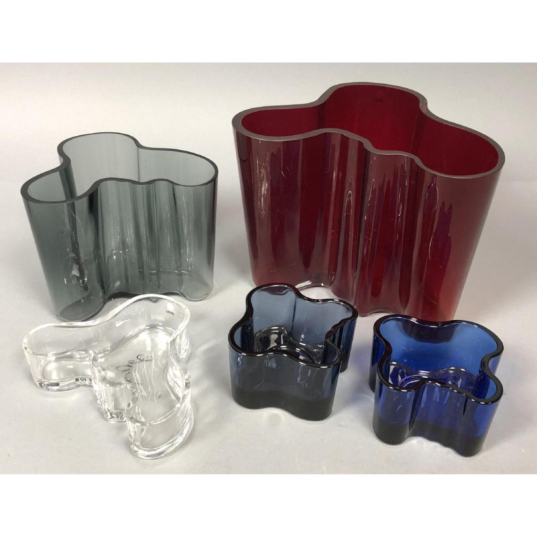 5pc ALVAR AALTO for Iittala Glass Vessels. Colorf (1 of 7)