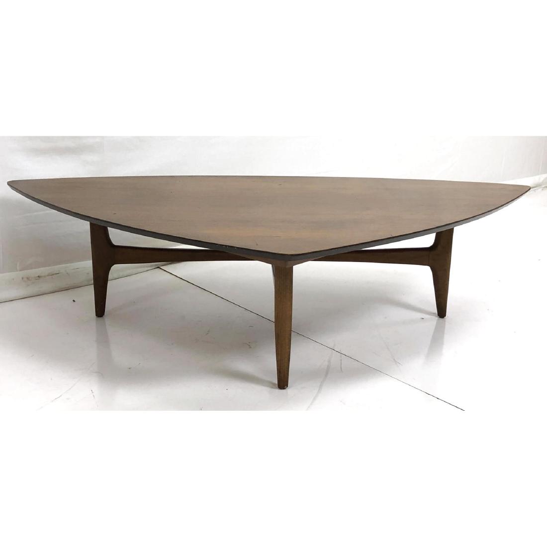 American Modern Walnut JOHN STUART Triangle Table (1 of 7)