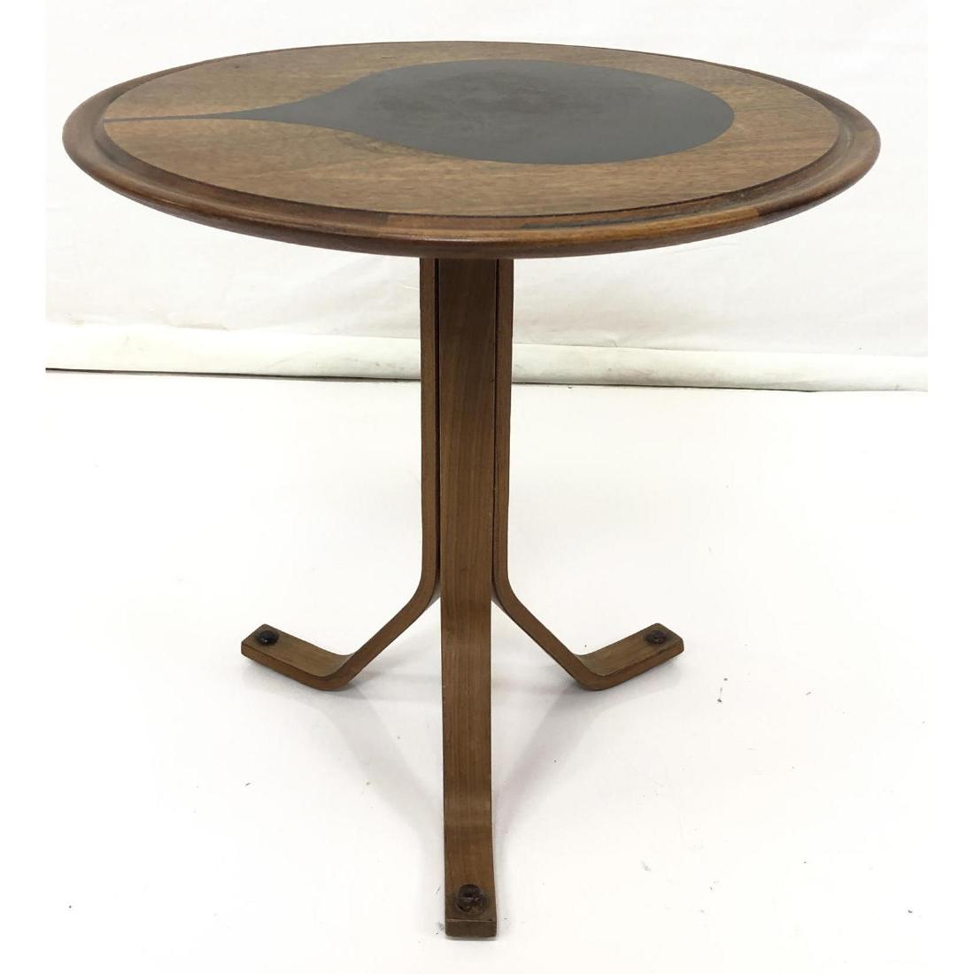 Denmark SELIG Modern Teak Round Side Table. Inlai (1 of 8)