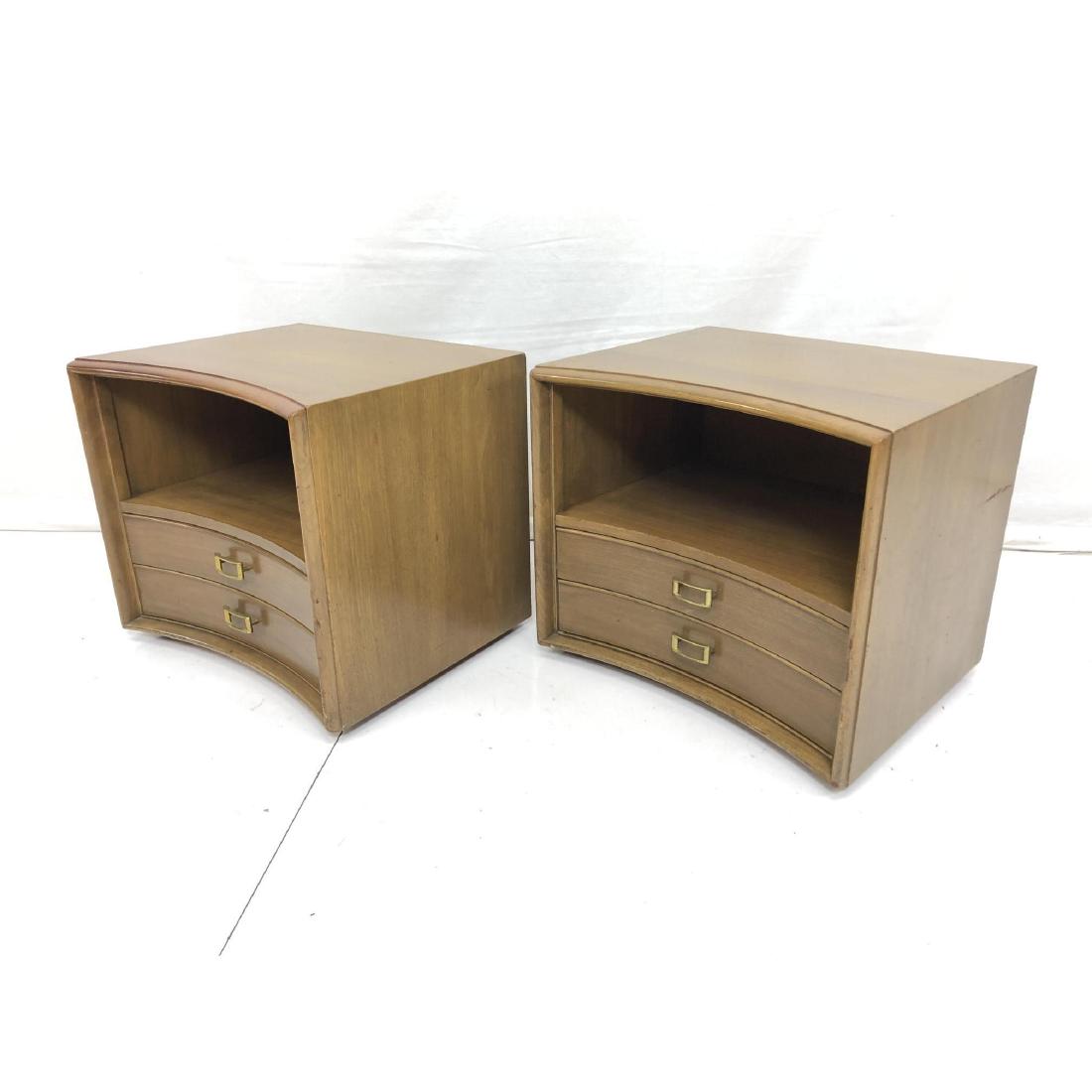 Pr JOHN STUART Modernist Night Stands. Concave bo (1 of 8)