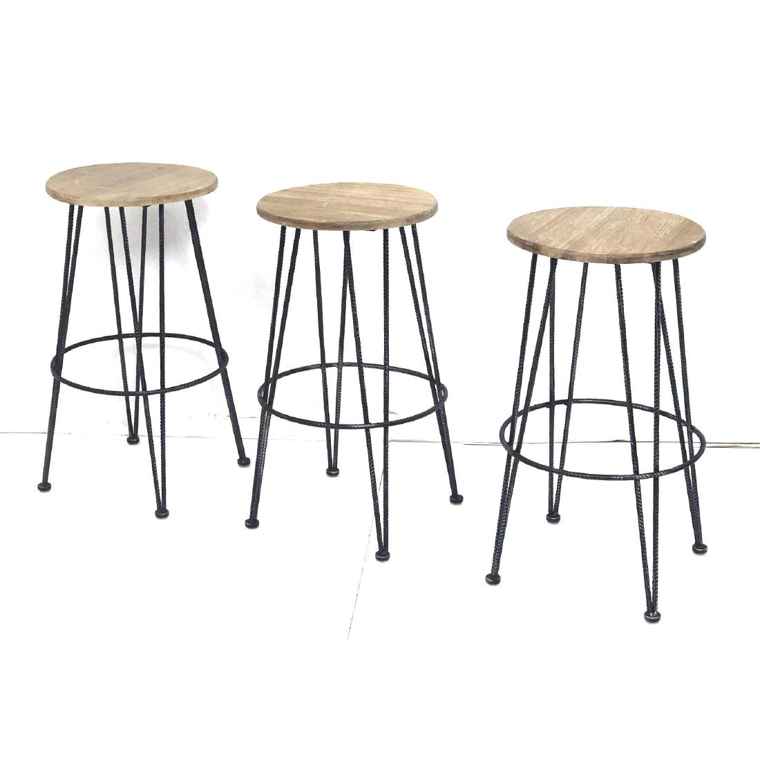Set 3 Contemporary Industrial Bar Stools. Welded (1 of 6)