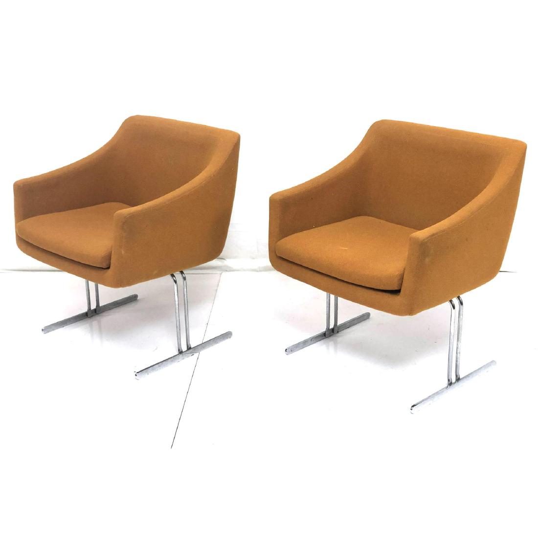 Pr Hugh Acton VECTA Orange Fabric Chrome Modernis (1 of 12)