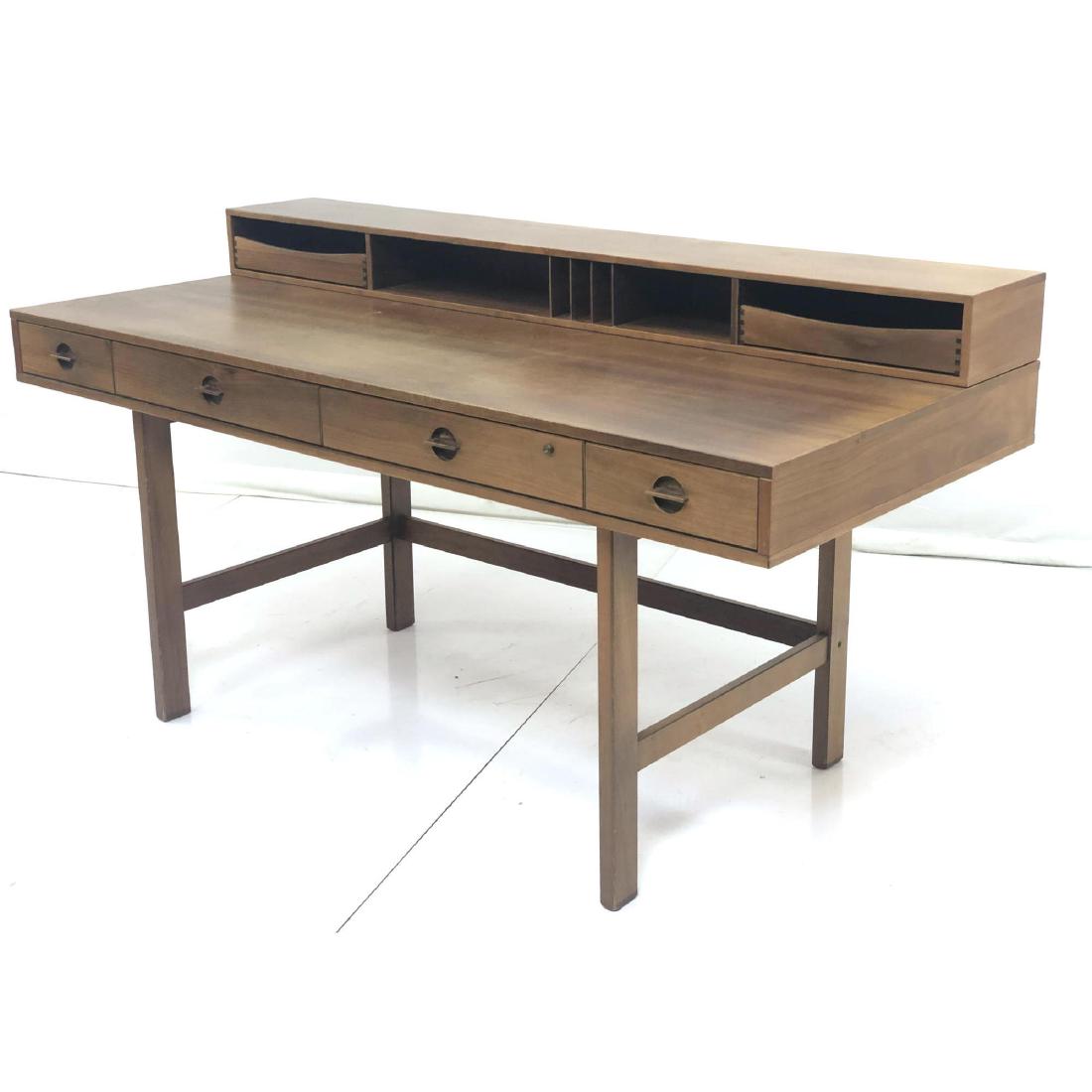 LOVIG Iconic Teak Desk with Flip Top. Back storag (1 of 7)