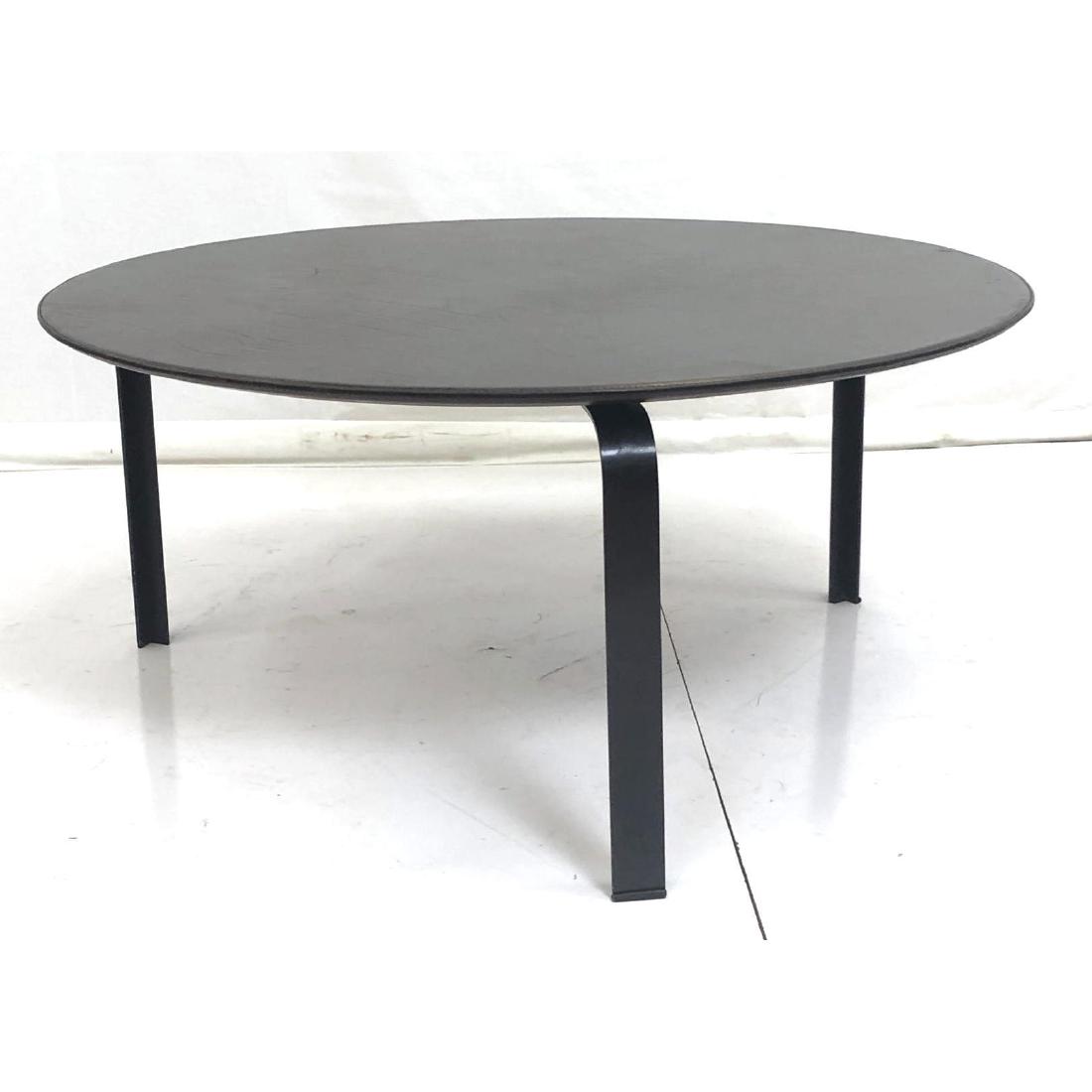 MATTEO GRASSI Leather Covered Cocktail Table. Rou (1 of 6)