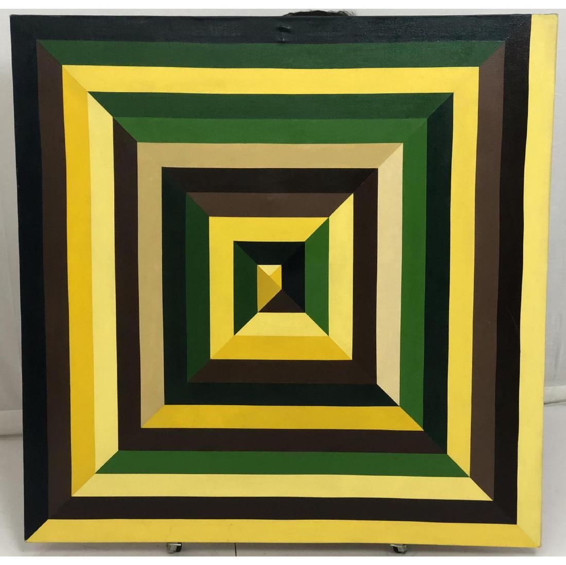 Modernist Abstract Op Art Oil Painting. Triangula (1 of 8)