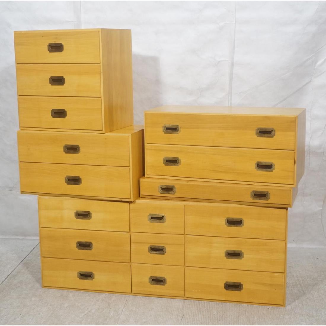 5pc Modular Blond Wood Campaign Cabinets. 5 assor (1 of 14)