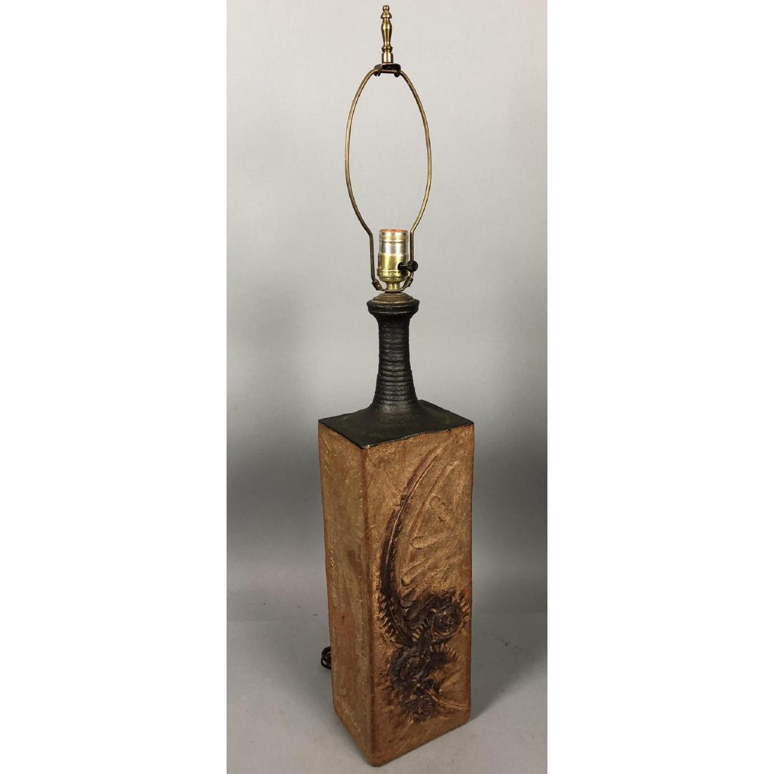 RAYMOND GALLUCCI Signed Tall Artisan Pottery Lamp (1 of 10)