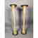 Pr Murano Art Glass Tall Lily Shaped Vases. Swoll - 6
