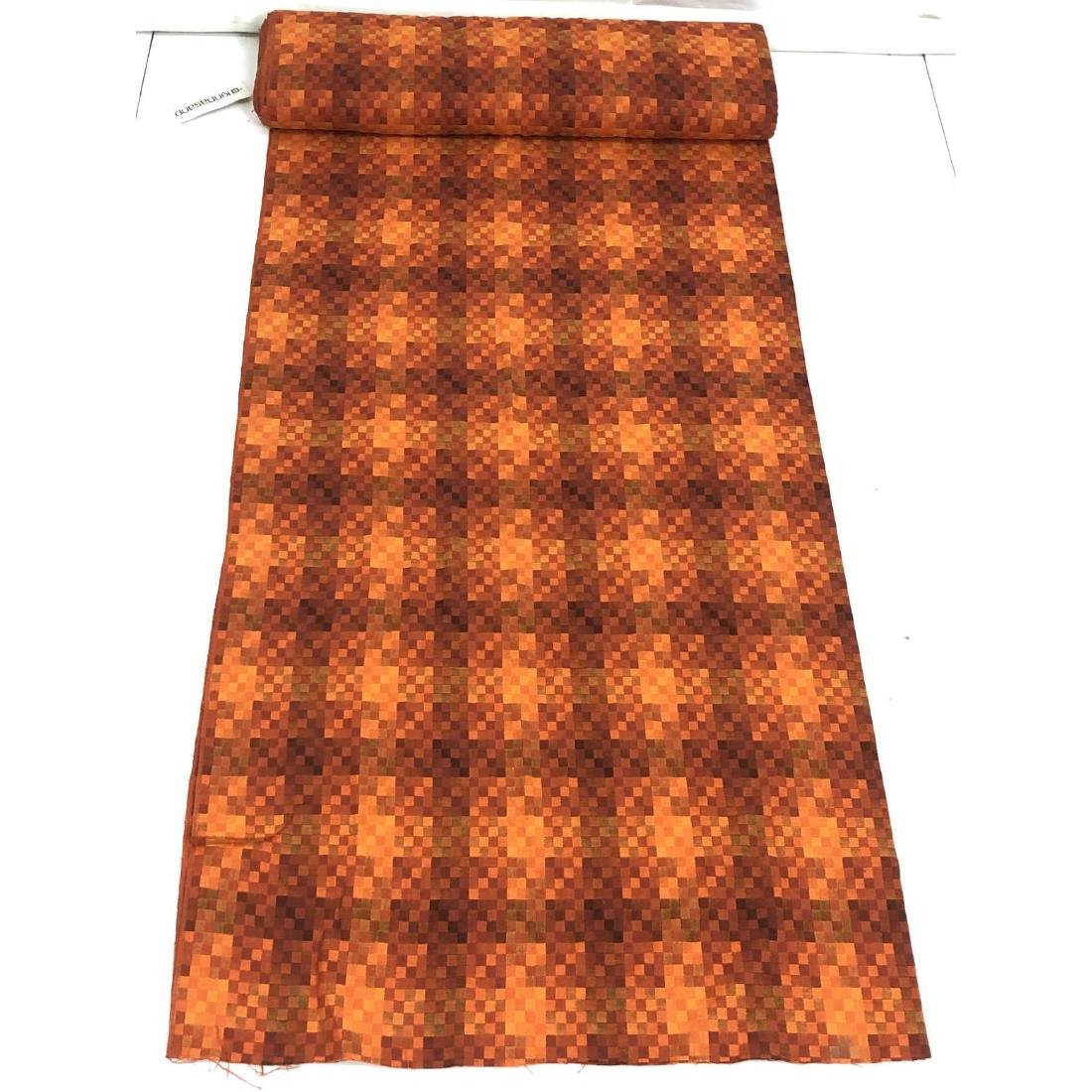 Bolt of AB KINNASAND Modernist Orange Upholstery: Bolt of AB KINNASAND Modernist Orange Upholstery Fabric. Cubist pattern with original hang tag. ELEKTRA" Pattern. Several Yards.-- Dimensions: ---
