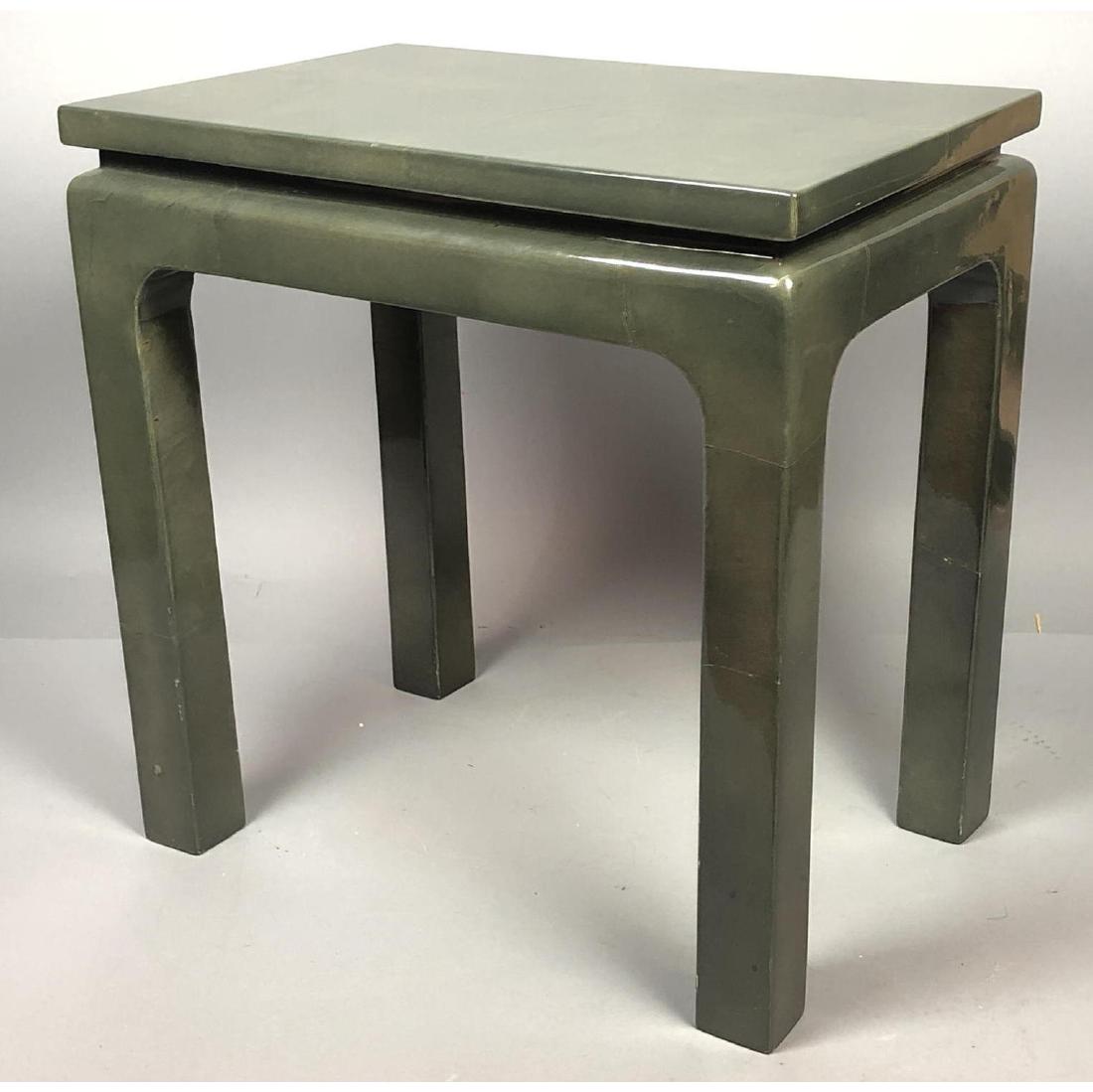 JIMECO Lacquered Goatskin Modernist Side End Tabl (1 of 8)