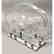 Modernist Lucite Chrome Magazine Rack. Base with