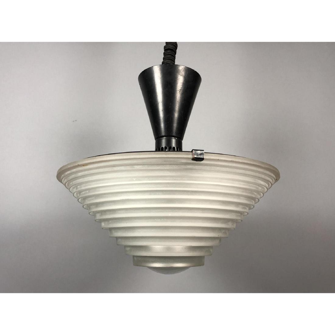 Italian Modern Frosted Glass Stepped Shade Hangin (1 of 6)