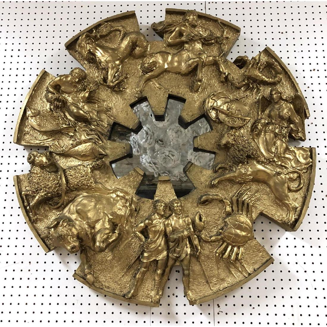 FINESSE Gold Paint Finish Zodiac Wall Mirror. Smo (1 of 9)