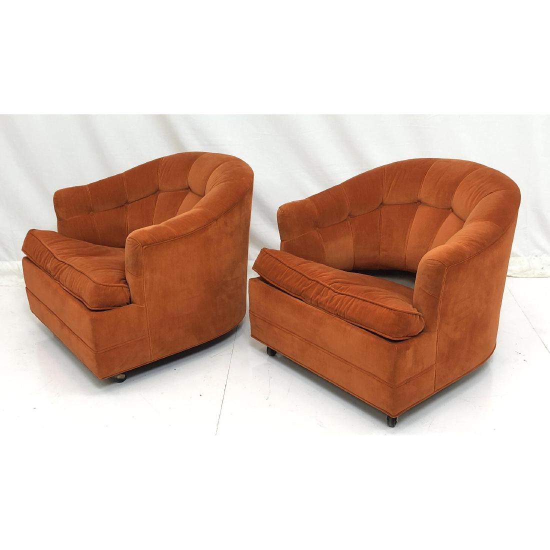 Pr METROPOLITAN Barrel Back Rolling Lounge Chairs (1 of 9)