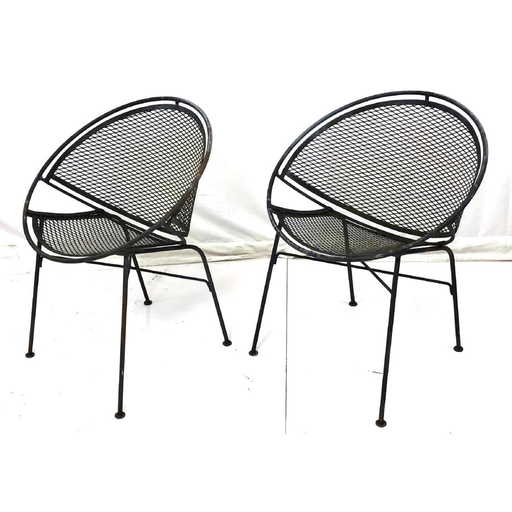 Pr Salterini Iron Hoop Outdoor Patio Chairs Pr Salterini Iron Hoop Outdoor Patio Chairs Placeholder