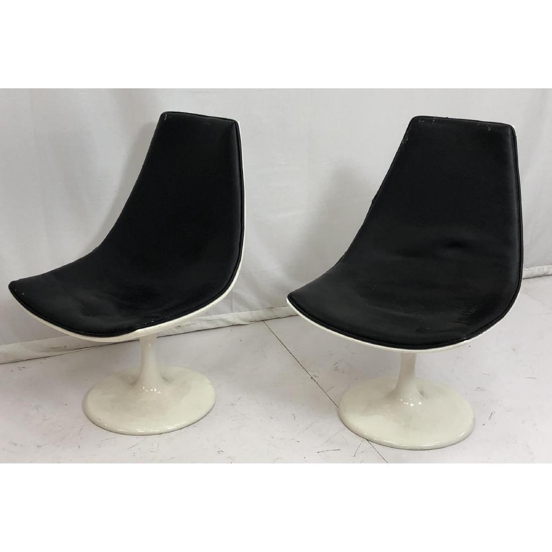 2 contemporary Tulip Style Swivel Lounge Chairs. (1 of 10)