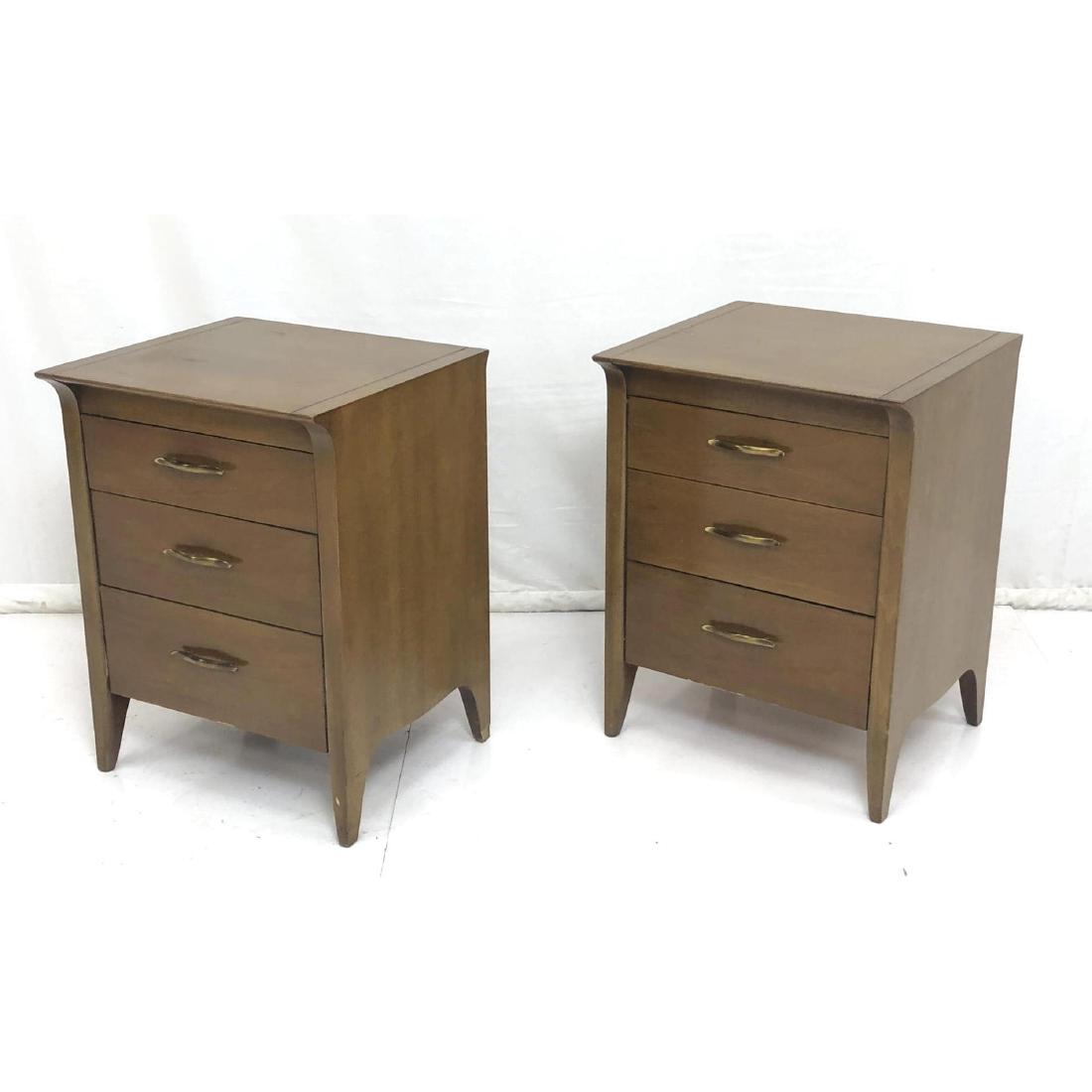 Pr DREXEL Tall Night Stands Modernist Metal Pulls (1 of 9)