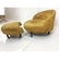 2pc ADRIAN PEARSALL Circle Lounge Chair & Ottoman - 2