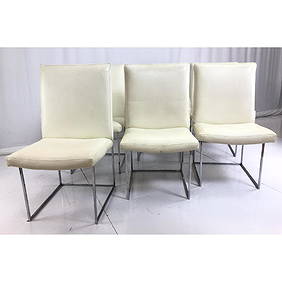 Set 6 Milo Baughman Style Tall Back Dining Chairs (1 of 10)