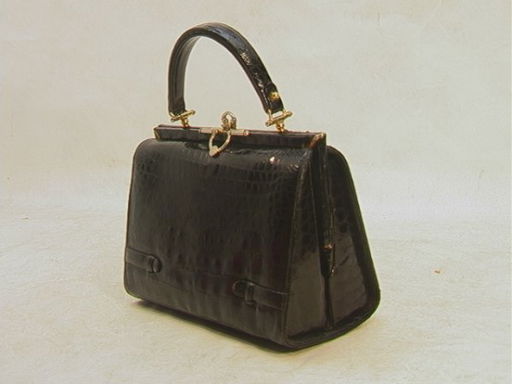 1062 Black Alligator Bag Handbag Purse Harry Rosenfeld