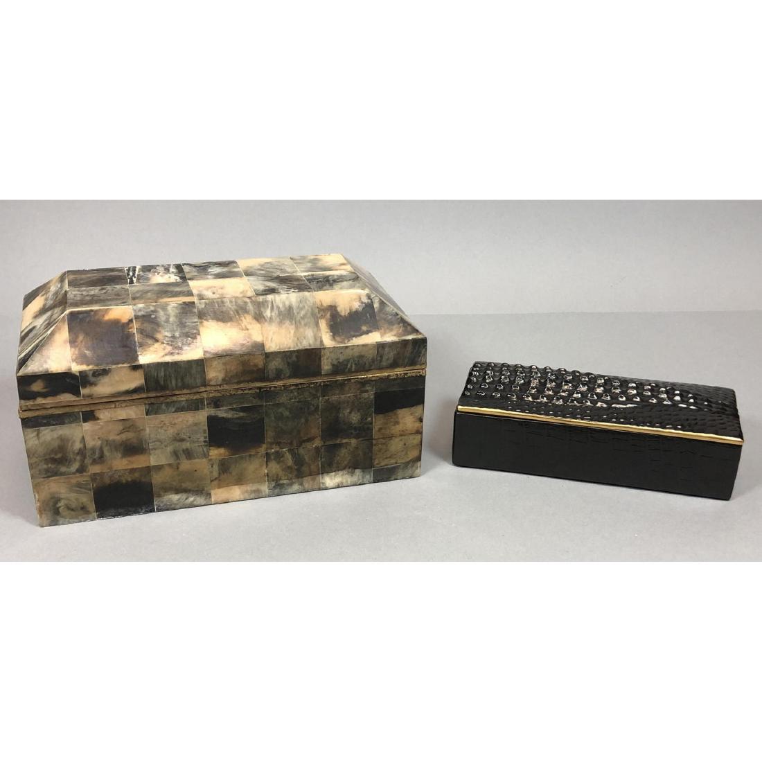 2 Modernist Decorator Lidded Boxes. 1) L'OBJET cr (1 of 11)