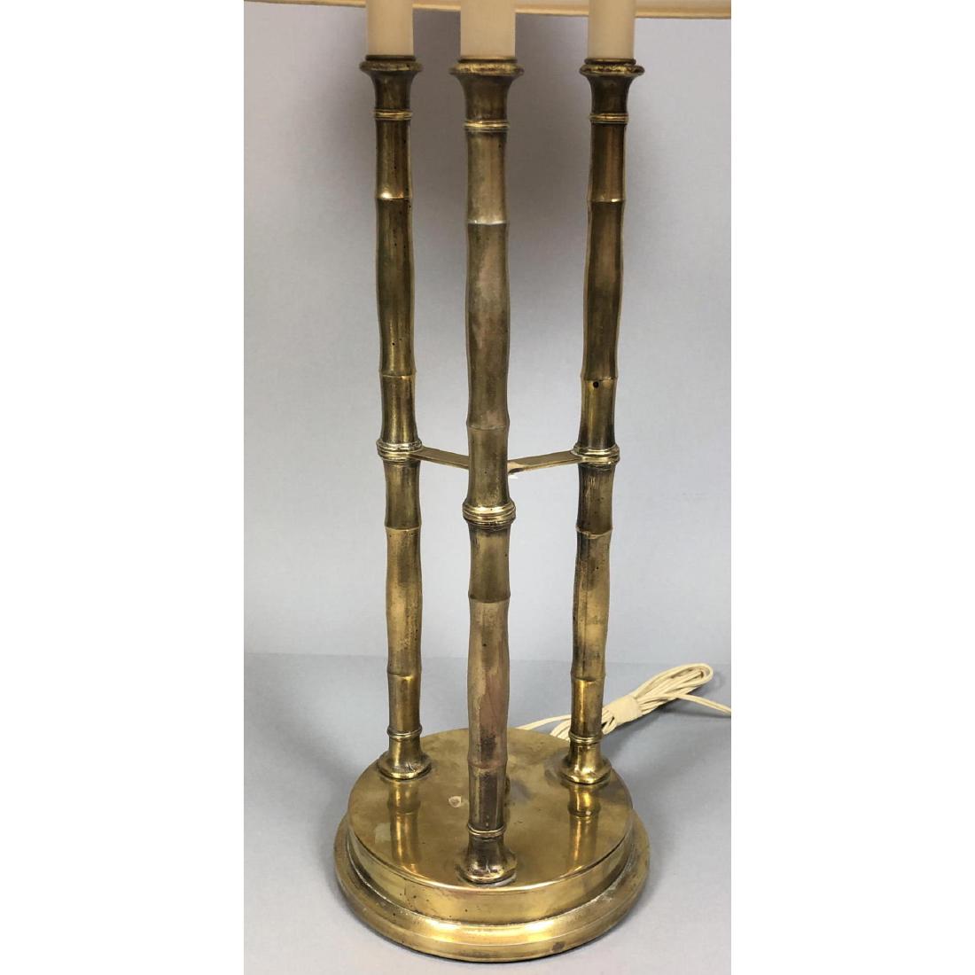 MAISON BAGUES Heavy Brass Faux Bamboo Table Lamp. (1 of 20)