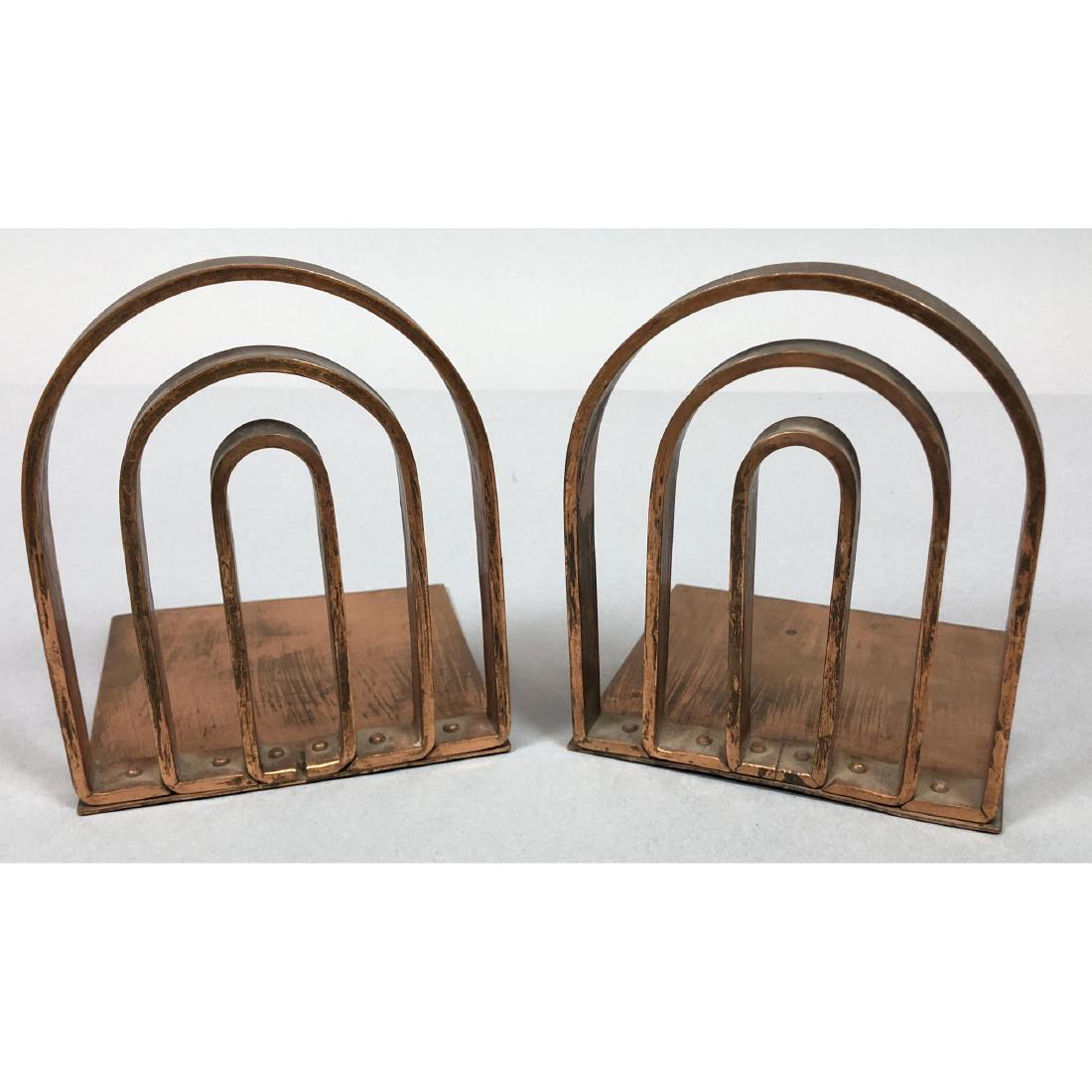 Pr Modernist Arched Copper Bookends. Arched coppe (1 of 7)