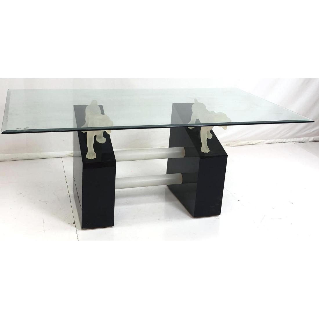 Acrylic Lucite Modernist Dining Table. Frosted Fi (1 of 9)