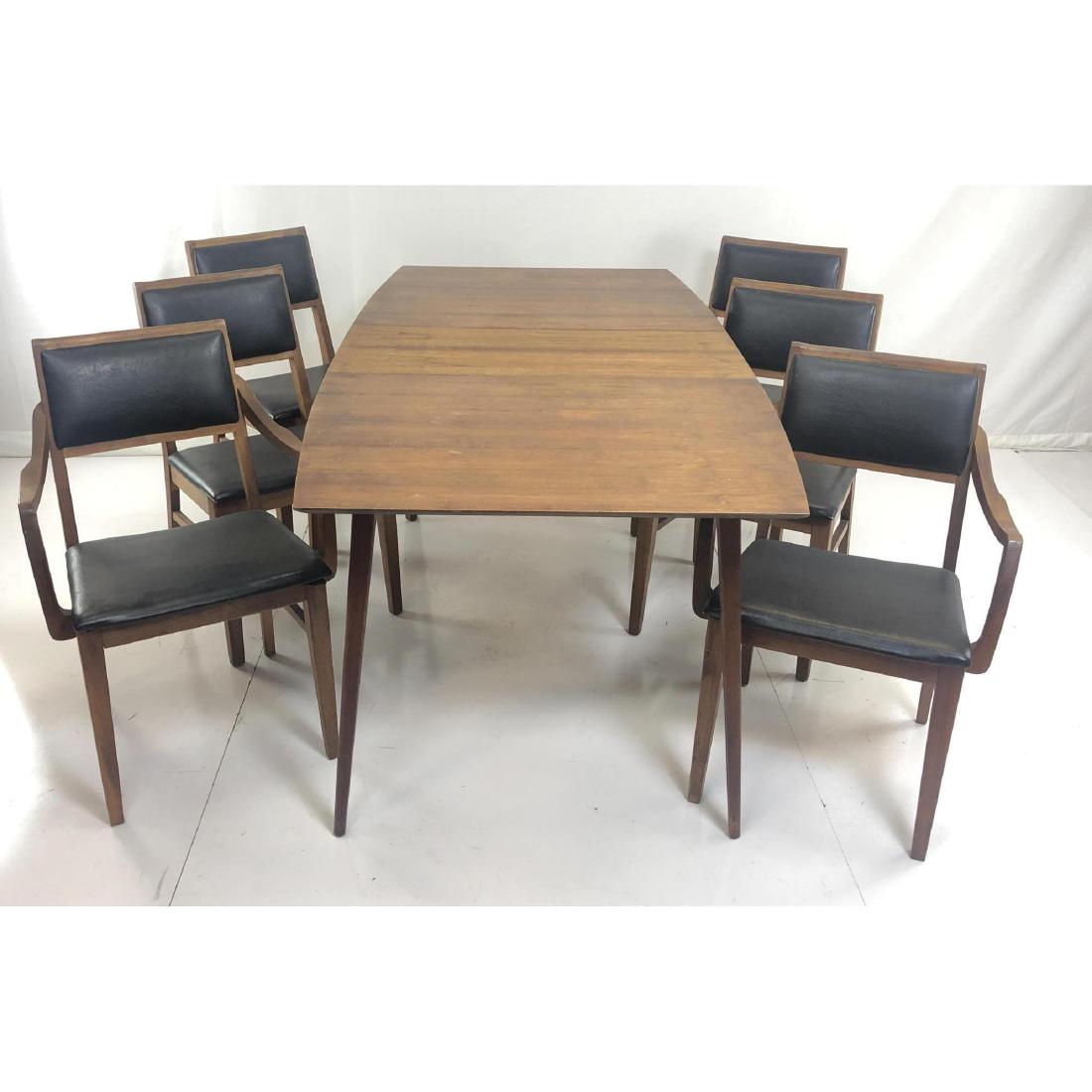 7pc American Modern Walnut Dining Set. Table with (1 of 19)
