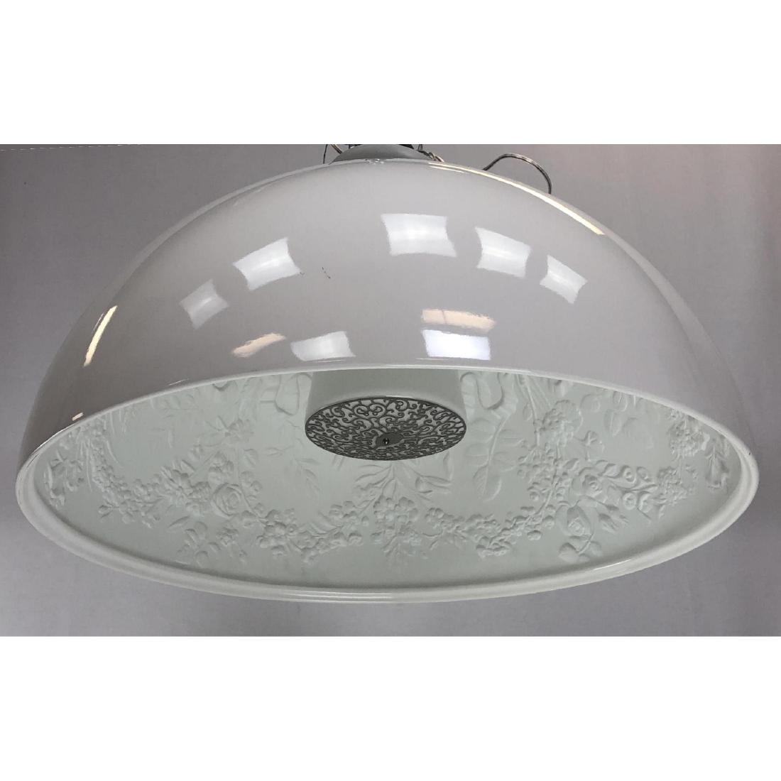 FLOS 23.5"D White Enamel Dome Chandelier. Hanging (1 of 10)