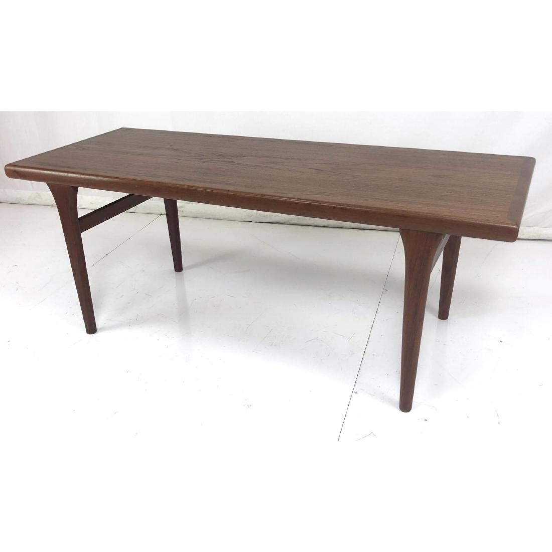 Danish Modern Teak Coffee Table. Tapered legs wit (1 of 14)