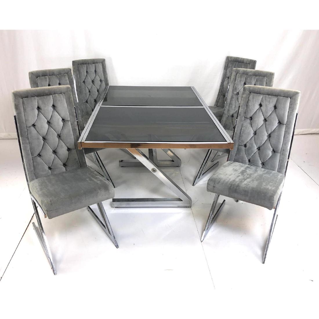 7pc Refractory Chrome Modernist Dining Set. SAMTO (1 of 15)