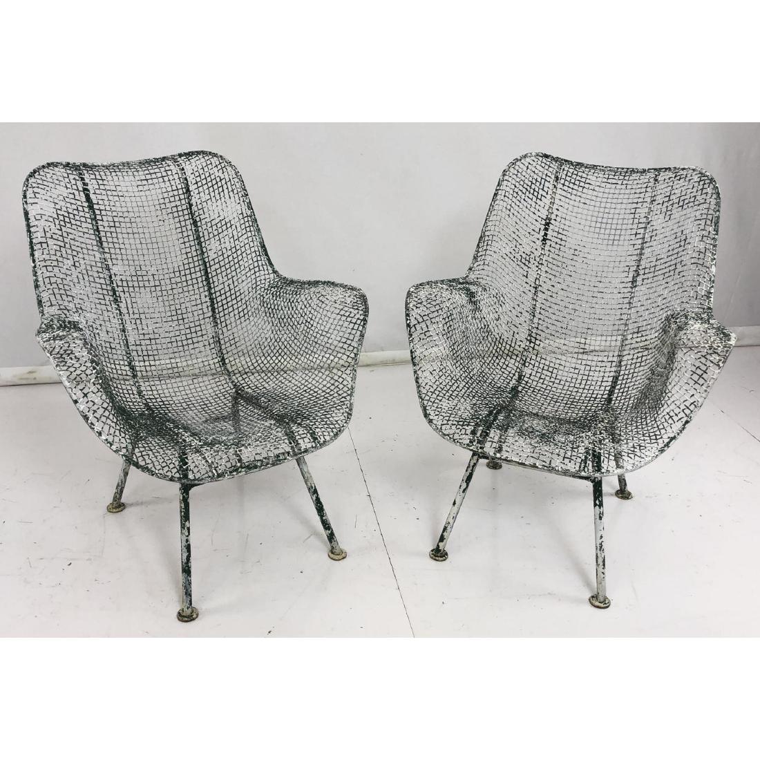 Pr RUSSELL WOODARD Outdoor Metal Mesh Chairs. Tal (1 of 10)