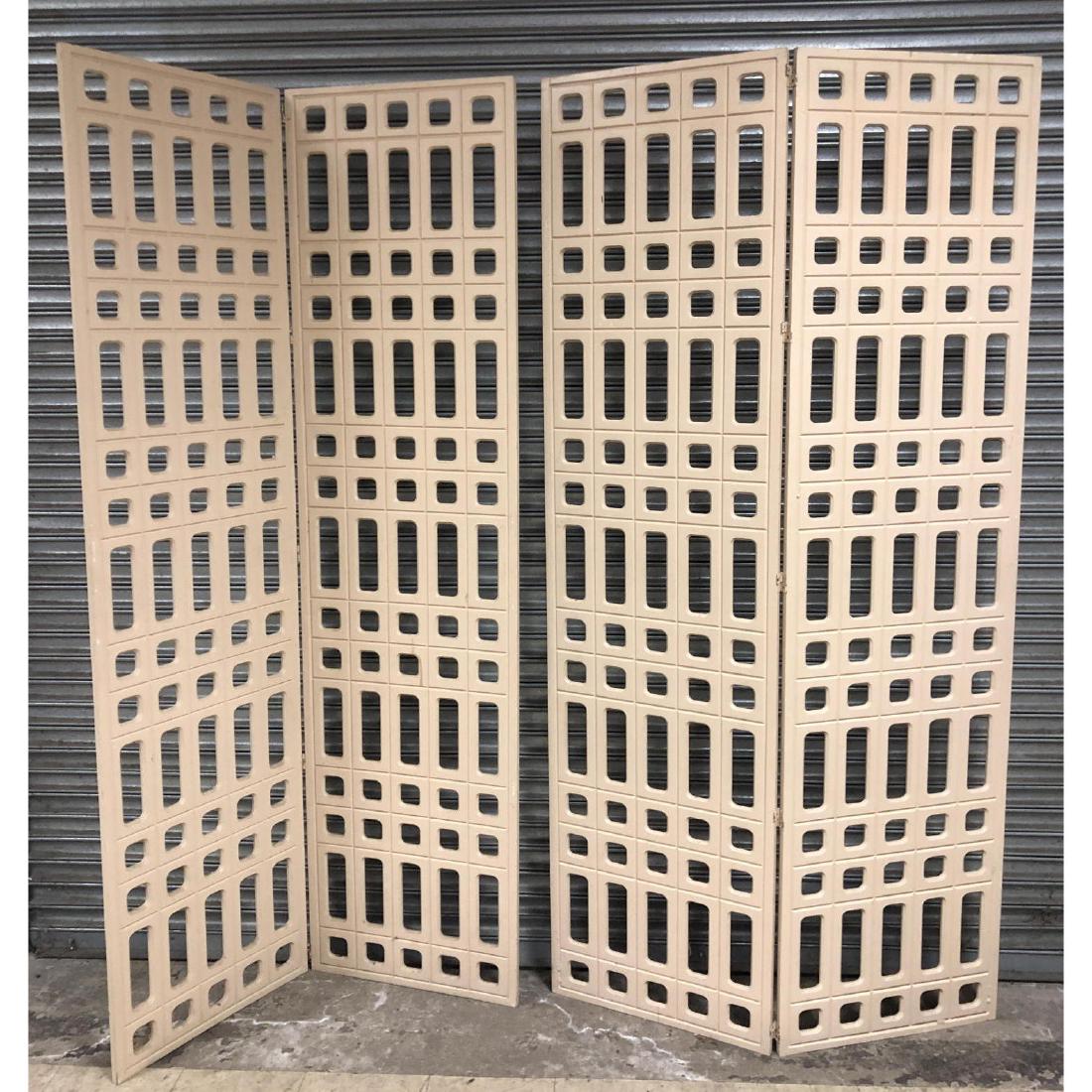 2 Pair Tall Painted Wood Folding Screens. Each wi (1 of 17)