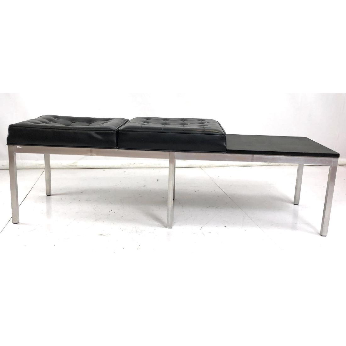 JACK CARTWRIGHT Aluminum Base Bench Table. Tufted (1 of 8)
