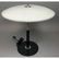 Glass Saucer Shade Table Desk Lamp. Black and chr