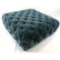 Lg Oversized Blue Velvet Tufted Ottoman Foot Stoo