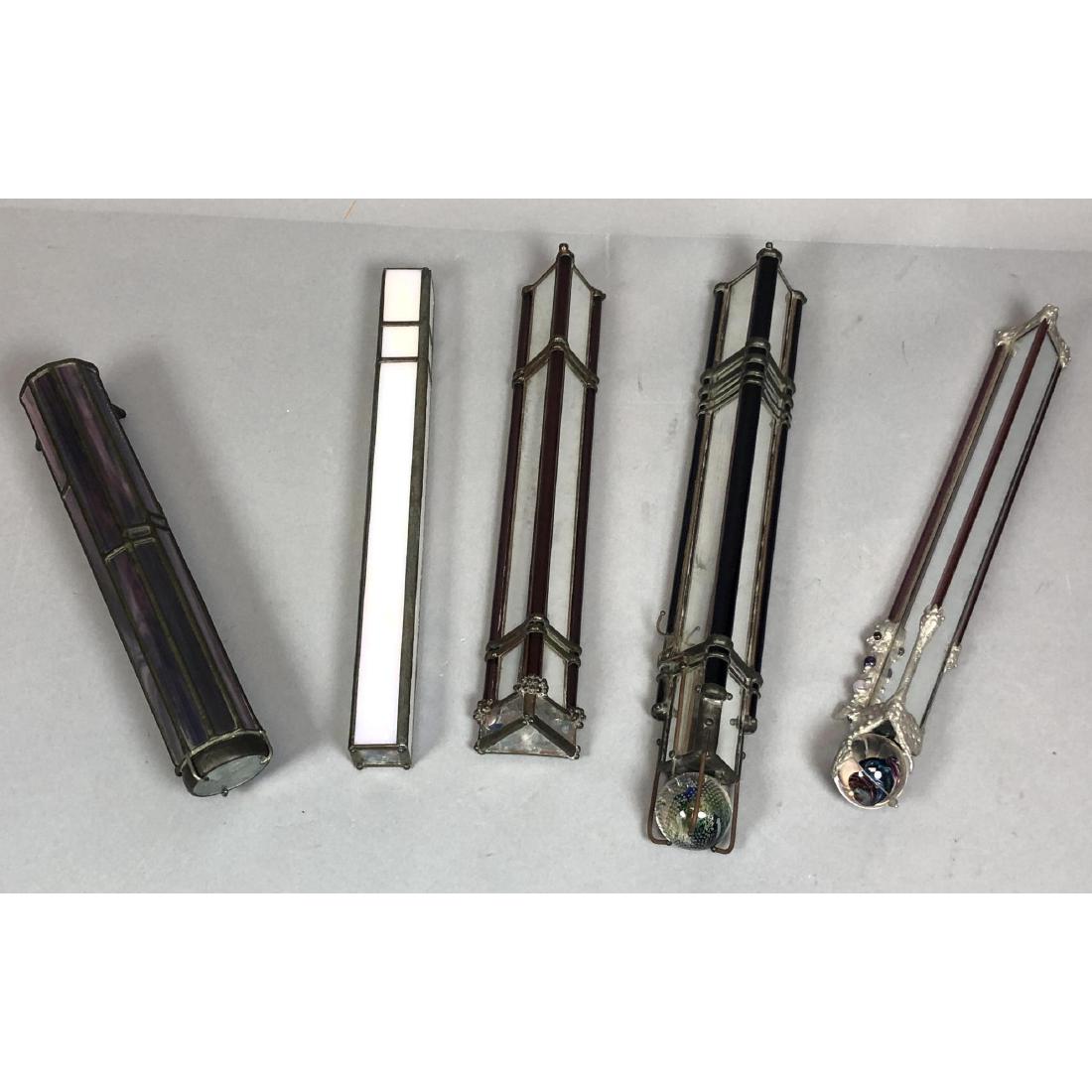 Lot Handmade Artisan Stained Glass Vintage Kaleid (1 of 11)