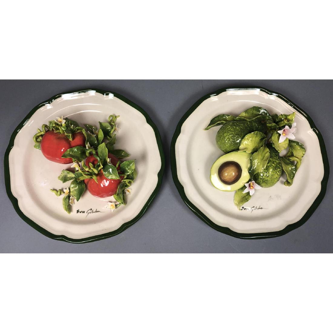 2pc EVA GORDON Sculptural Figural Fruit Plates. 3 (1 of 9)