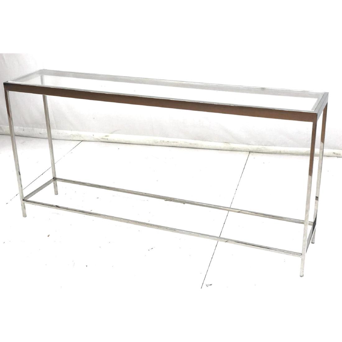 Baughman style Modernist Chrome & Lucite Console (1 of 9)