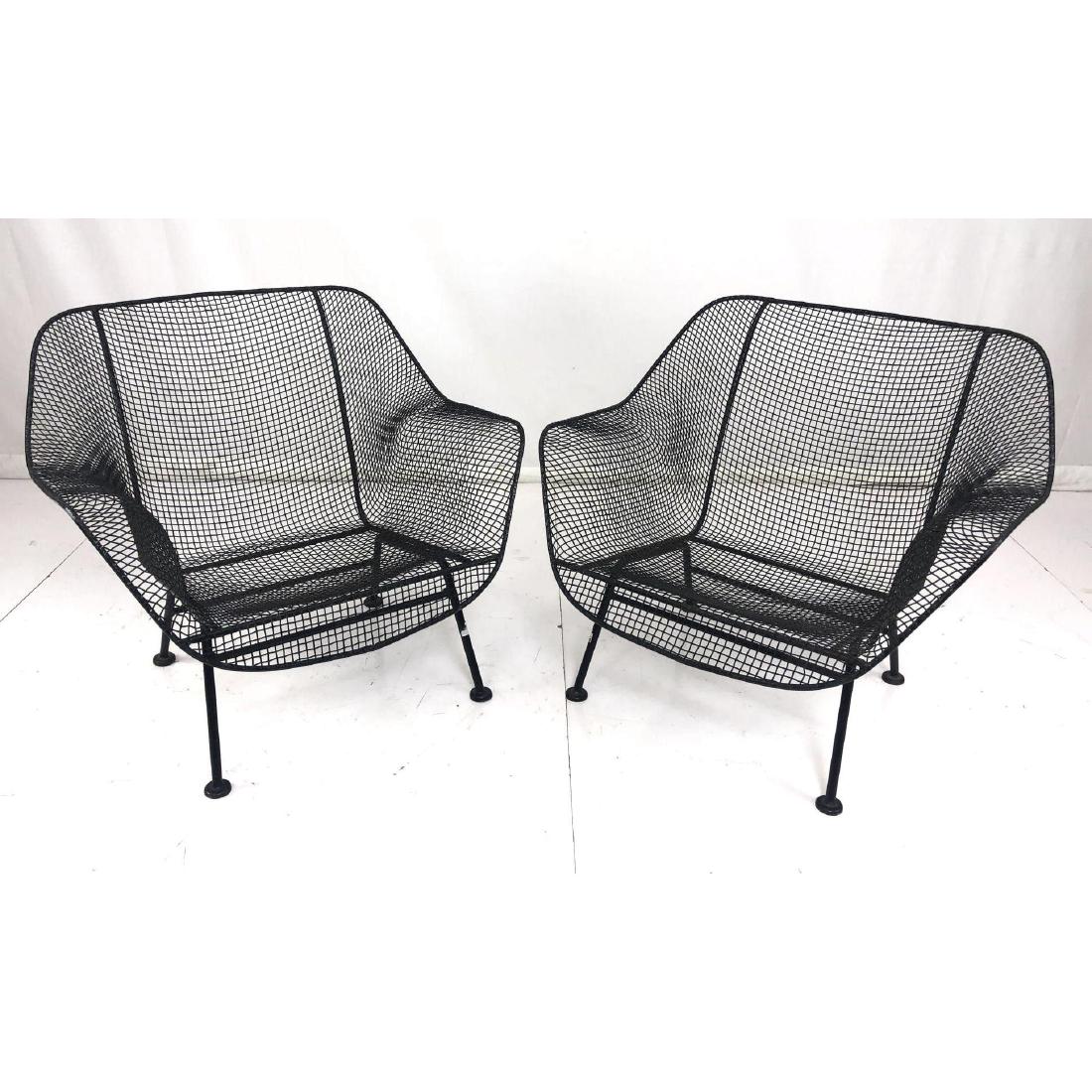 Pr RUSSELL WOODARD Arm Lounge Chairs. Black Paint (1 of 10)