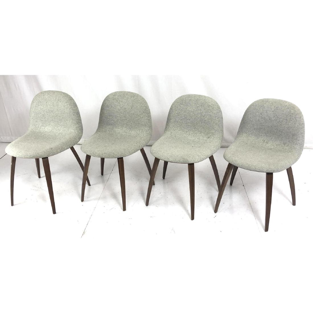 Set 4 GUBI Modernist Bent Walnut Shell Side Chair (1 of 12)