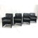 Set 4 SAPORITI ITALIA Black Rolling Modernist Sid - 2